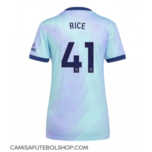 Camisa de time de futebol Arsenal Declan Rice #41 Replicas 3º Equipamento Feminina 2024-25 Manga Curta